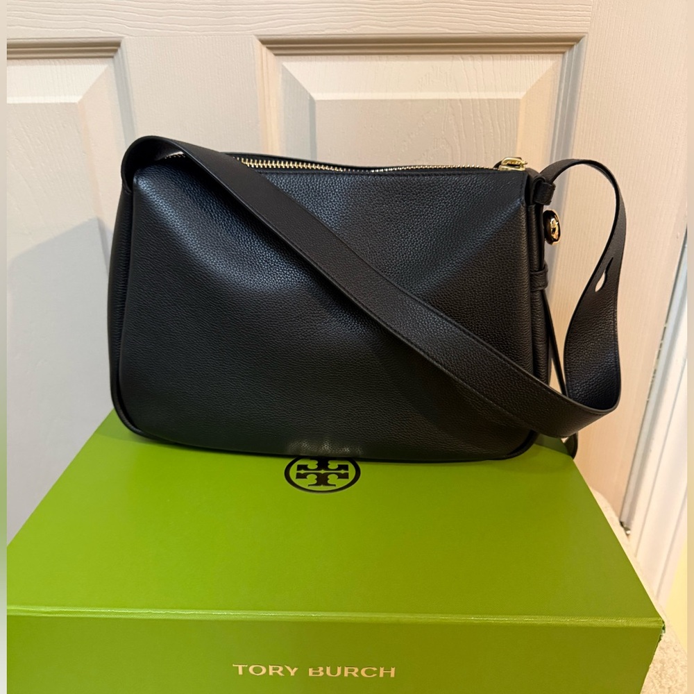 Authentic Tory Burch ROMY Black Shoulder Bag